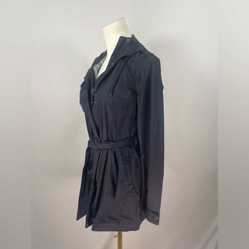 Columbia Pardon My Trench Rain Jacket Size XS Black Omni-Shield Hooded Belted - Picture 3 of 7